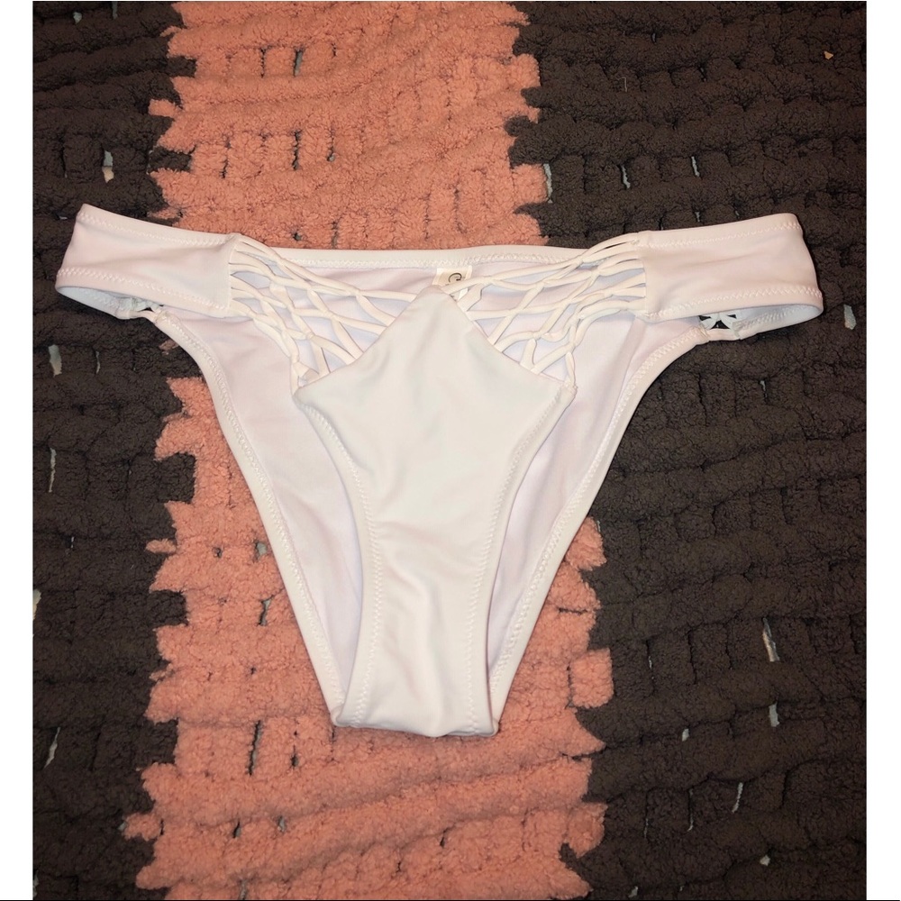 White bathing suit bottoms